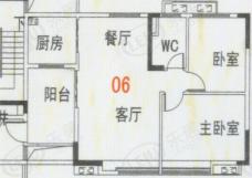 华南碧桂园十年华南组团T6型8号楼4、8、12、16层06户型户型图