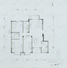 三金鑫城国际房型: 三房;  面积段: 119.23 －125.34 平方米;户型图