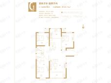 丰铭广场C1 三室两厅两卫 132.73㎡户型图