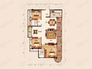 麒龙畔山华庭A2户型户型图