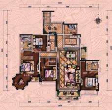 信基城4座01单位南向户型图