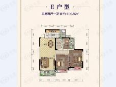 大汉·资江城3期3室2厅1卫户型图