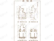 锦悦府284平米下叠三室两厅两卫户型图