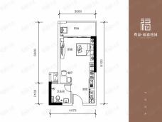 粤泰·福嘉花园1室1厅1卫户型图