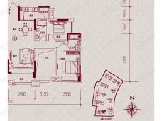 保利公园里3室2厅2卫户型图