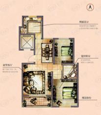 山湖湾2室2厅1卫户型图