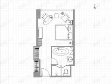 铂悦戴斯公馆1室1厅1卫户型图