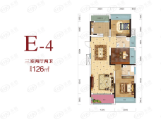 新湖巴山春晓E-4户型户型图