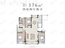 金湾1号4室2厅2卫户型图