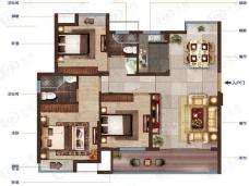 广隆未来城3室2厅2卫户型图