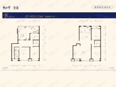 紫金湾荣御景泰上跃B户型户型图