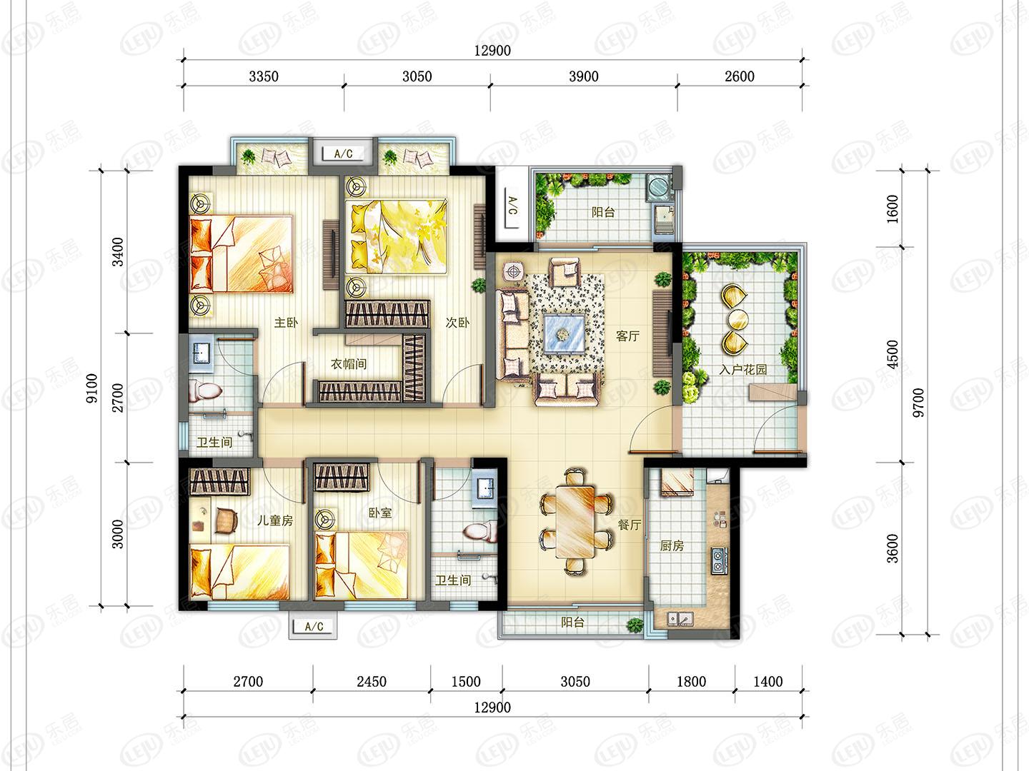 长裕罗浮嘉园户型图曝光 户型面积77.65~122.85㎡ 起价约7900元/㎡