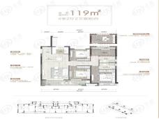 中梁德信峯荟119户型图