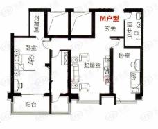 景明大厦2室2厅1卫户型图