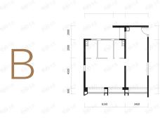 融创森海西岸汇B户型户型图