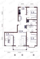 梦想西铁成三室二厅二卫户型图