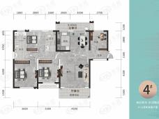 深业沙河城4室2厅2卫户型图