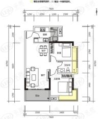花样年别样城2室2厅1卫户型图