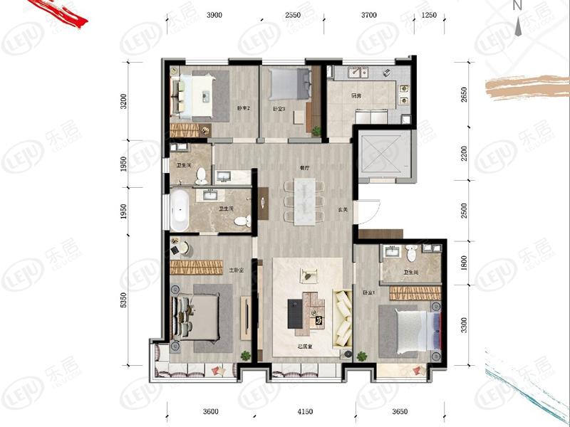 城市之光东望户型图公布 户型面积70~145㎡ 均价约52000元/㎡