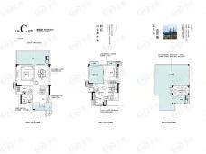 万科大樟溪岸2室2厅3卫户型图