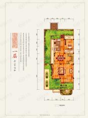 棠溪人家A户型第一层154㎡户型图