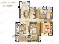 沙县世茂璀璨新城3室2厅2卫户型图