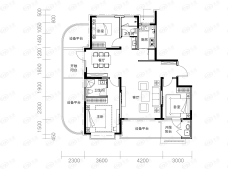 淄博华侨城欢乐山川3室2厅2卫户型图