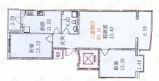 美晨家园二房一厅一卫－83.4平方米(使用面积)-84套户型图