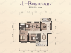 兴佳城4室2厅2卫户型图