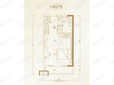 菁英-智慧领寓公寓A户型39-42平米户型图