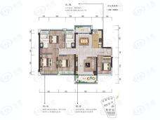 龙光天瀛4室2厅2卫户型图