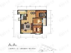 万田·牡丹花园3室2厅1卫户型图