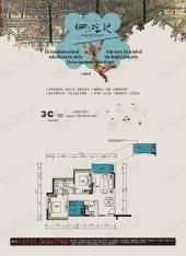 栖游家园3C/3D户型三房两厅两卫户型图