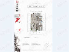 佳兆业东江熙园3室2厅2卫户型图