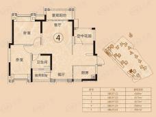 佛山恒大城18栋04户型户型图