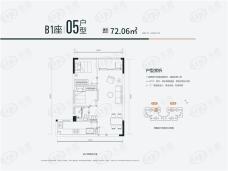 君成世界湾丨梧桐树广场2室2厅1卫户型图