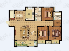 北海腾飞花园143户型户型图