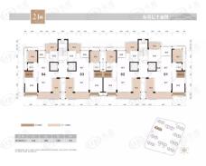 悦水湾24幢01-04号房户型户型图