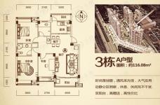 金山俪园3栋A户型户型图