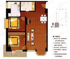 利佰佳国际公寓2室2厅1卫户型图