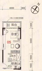 番禺方圆云山诗意A3栋4-16层楼05单元户型图