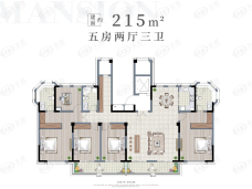 金湾1号5室2厅3卫户型图