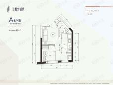 嘉鑫·辉煌时代1室1厅1卫户型图