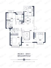 郑州恒大悦龙台4室2厅2卫户型图