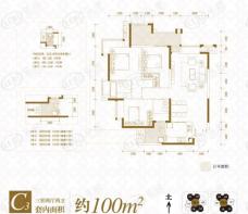 华润中央公园3室2厅2卫户型图