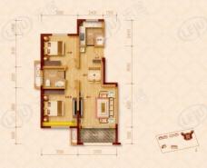 力高御景湾2室2厅1卫户型图