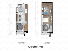 大茂城挑高户型户型图