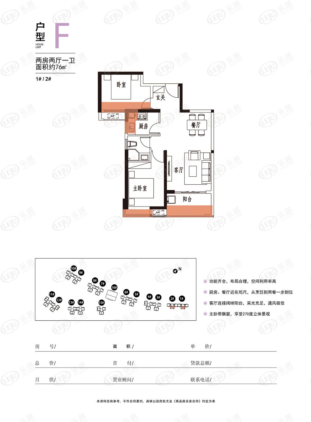 中骏四季花城户型曝光 户型面积76~98㎡  构建您的幸福生活