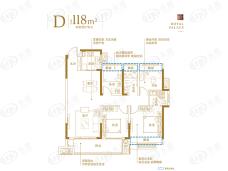 灵璧新华·御府D  118㎡户型图