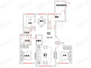 碧桂园天誉D2户型户型图